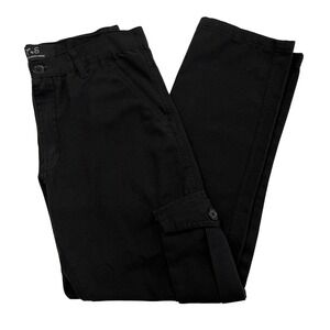 T&S Womens Black‎ Cargo Pants, T&S Womens Black Utility Straight Leg Pants 183